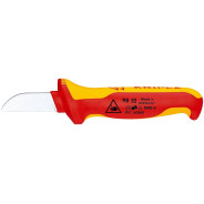 Нож для кабеля VDE 1000V, L-190 мм, 2-комп. рукоятка   KNIPEX 9852