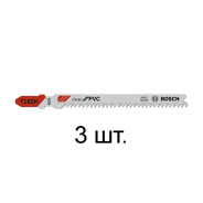 Пилка лобзиковая по пластику, T102H, 3 шт.,  BOSCH 2608667445