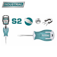 Отвертка шлицевая SL6,5 38 мм  TOTAL THT266038