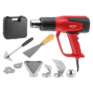 Термовоздуходувка HG 6120-1 в чем. + набор сопл (2000Вт, LCD, 2 режима: 60°С, 300-500 л/мин, 60-600°...WORTEX 334324