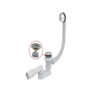 Сифон для ванны click/clack (длина 80 см), металл  Alcaplast A504CKM-80