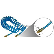Шланг витой полиуретановый 6.5 х 10мм х 5м с резьбовыми наконечниками 1/4"  ...Partner AHC-48A