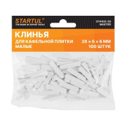 Клин д/каф. плитки малый 28х6х6мм 100шт MASTER () (используются без зажимов, СВП)  ...STARTUL ST4402-28