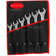 Набор ключей комбинированных 6пр. (33-50мм) на полотне  Rock FORCE RF-5061P