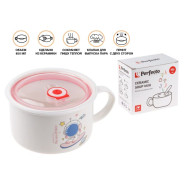 Кружка для супа с крышкой с паровыпуском, 850 мл, керамическая, COSMOS-3  ...PERFECTO LINEA 17-901318