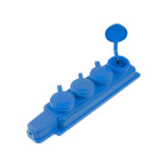 Розетка 4-ая переносная с/з, 16А, 250В, защита от брызг (синяя)  ...ЮПИТЕР JP7601-11