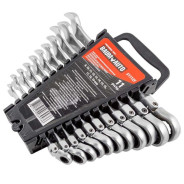 Ключи комбинированные трещоточные с шарниром (8,10-19мм), набор 11пр.  ...BaumAuto BM-51112F