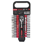 Набор инструментов, головки с трещоткой, набор 28пр., 1/4" PATRON ...Patron P-027-5 MSA