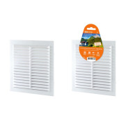 Решетка неразъемная с москитной сеткой, белая, 190х190  TDM SQ1807-0087