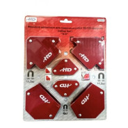 Фиксаторы магнитные для сварочных рабор 30-135 градусов (набор 6шт)  ...H-D HD-08679