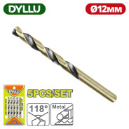 Сверло по металлу HSS 12 мм   (5 шт)DYLLU DTTD89120