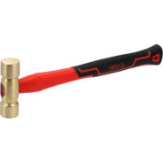 Молоток медный с фиберглассовой ручкой 500гр, 28х92мм, L330мм   ...YATO YT-45292