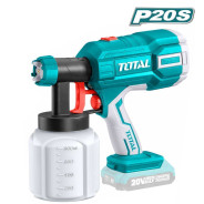 Краскораспылитель аккумуляторный, 20В, Без АКБ, 2.5мм, 0.8л,  ...TOTAL TSGLI2001