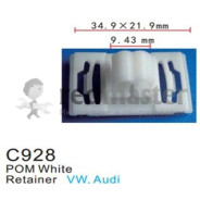 Клипса для крепления внутренней обшивки европейских а/м пластиковая (100шт/уп.)  ...Forsage C0928(European car)