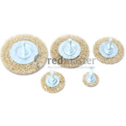 Набор кордщеток дисковых латунных для дрели, 5пр.(25, 38, 50, 63, 75мм)  ...Forsage F-BWS501