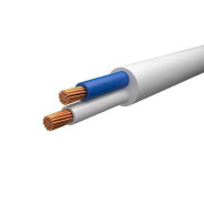 Провод ПВСм 2х1.0 (бухта 100м) Б (белый, ГОСТ 7399-97)  БелРосКабель 4814918074994