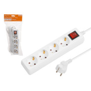 Удлинитель 5м (4 роз., 2.2кВт, с/з, выкл, ПВС 3х0.75)  ЮПИТЕР JP8104-24