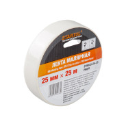Лента малярная 25ммх25м PROFI, белая  STARTUL ST9043-25-25