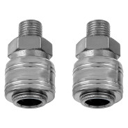 Муфта универсальная быстросъемная ("мама"), внешняя резьба 1/4", 2 шт.  ...Stels 57051