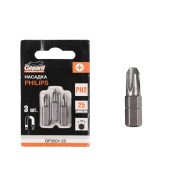Насадка крестообразная PH2 25mm 3шт (бита Phillips сталь S2 магнитная)  ...GEPARD GP3501-25