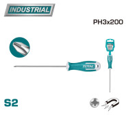 Отвертка крестовая PH3 200 мм  TOTAL THT26PH3200