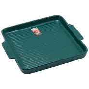 Тарелка- блюдо керамическая. 24.5х21.5х2.3 см. серия ASIAN. зеленая  ...PERFECTO LINEA 17-124213