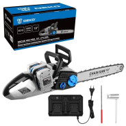 Пила цепная аккумуляторная,40 (20+20), 2АКБ 5,0 А/ч, 18"(450 мм), 3500 об/мин, бак 120 мл,  DEK...Deko 080-2000