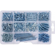 Винты, шурупы, гвозди, гайки, шайбы (набор 580 шт.)  VOREL 24122