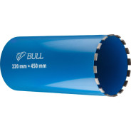 Коронка алмазная d 220мм железобетон, L450мм, 1 1/4", мокрое сверление  ...BULL 2329251