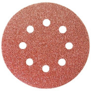 Круг абразивный на ворсовой подложке под "липучку", перфорированный, P 40, 125 мм, 5 шт.  ...Сибртех 738027