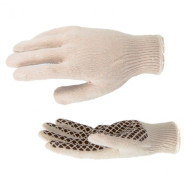 Перчатки трикотажные, рисунок ПВХ гель "Шахматный облив", оверлок, Россия СИБРТЕХ ...Сибртех 67779