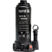 Домкрат гидравлический "Бутылочный" 8т. 230-457mm  YATO YT-17003