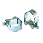 Хомуты металлические, силовые 36-39 мм, ширина 20 мм, шарнирные, W1, 2 шт.  ...Сибртех 47523