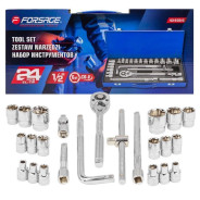 Набор инструментов 24пр. 1/2" ( 6гр)  Forsage F-4245B-5