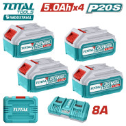 Аккумулятор (4) с зарядным устройством (в кейсе)  TOTAL TFBCLI20285