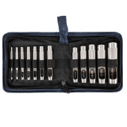 Набор пробойников для кожи 3, 4, 5, 6, 7, 8, 9, 10, 12, 14, 16, 19 мм, 12 шт, чехол  ...Сибртех 18312