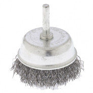 Щетка для дрели, 65 мм, "чашка" со шпилькой, витая проволока 0.3 мм  ...Сибртех 744777