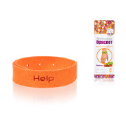Браслет от комаров из микрофибры, 230х18х1 мм  HELP 80200