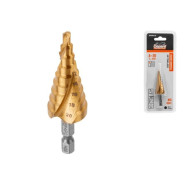 Сверло по металлу ступенчатое 4-20 мм HSS TIN (с коническим желобком, нитридтитановое покрытие)  ...GEPARD GP0304-20