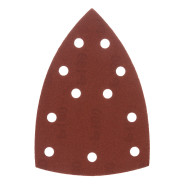 Треугольник абразивный на ворc. подложке под "липучку", перф., P 180, 150х150х100 мм, 5 шт...DENZEL 738647