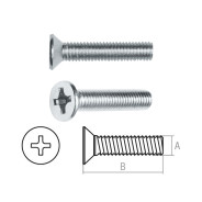 Винт М6х20 mm потайная головка, цинк, класс прочности 5.8, DIN 965 (10 шт)  ...STARFIX SMZ1-48826-10