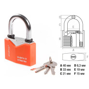 Замок навесной 40mm MASTER  STARTUL ST9081-40