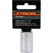 Головка торцевая  1/2"  6гр. 17мм  VOREL 53339