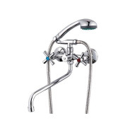 Смеситель для ванны вентильный (тип I), серия 420 NOCE (Длинный поворотный S-излив. Эксцентриков нет...ECONOCE EC0423