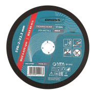 Круг отрезной по металлу, 230 х 2.0 х 22.2 мм, WA36TBF  Gross 74389