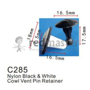 Клипса для крепления внутренней обшивки а/м Тойота пластиковая (100шт/уп.)  ...Forsage C0285(Toyota)