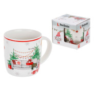 Кружка керамическая, в кор., 360 мл., WINTER TIME-4  PERFECTO LINEA 30-062624