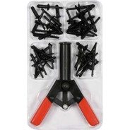 Заклепочник для пластиковых заклепок 165 мм. с заклепками (набор 41пр.)  ...YATO YT-35970