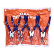 Щипцы-съемник для стопорных колец 180mm (Набор 4пр.)  GEKO G01661