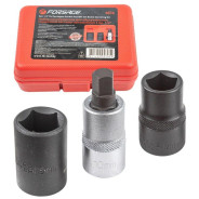 Набор головок для обслуживания тормозной системы автомобиля  1/2" 3пр.(14мм, 19мм - 5гр., М10 -...Forsage F-4036